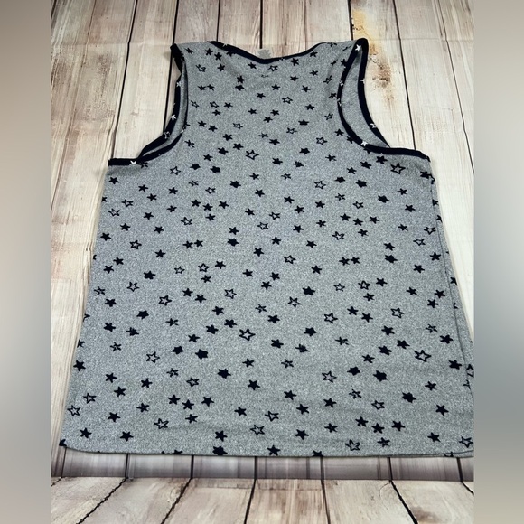 Lucky Brand Gray/Navy Stars Sleeveless Tank Top. Size XL. #Patriotic #America - Picture 6 of 6